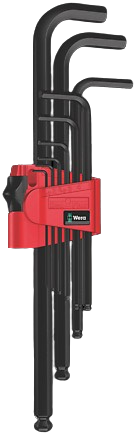 Juego de llaves Allen acodadas Wera Black Laser Hexagonales Referencia 05022086001