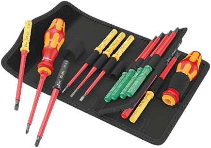 Juego 17 piezas Wera Kraftform Kompakt VDE Rojo