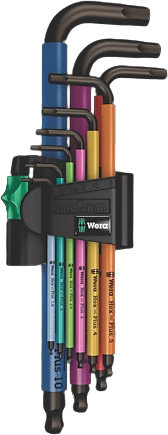 Llaves acodadas multicolor Wera