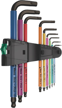 Juego de llaves Allen acodadas Wera Multicolor Hexagonales Referencia 05022089001