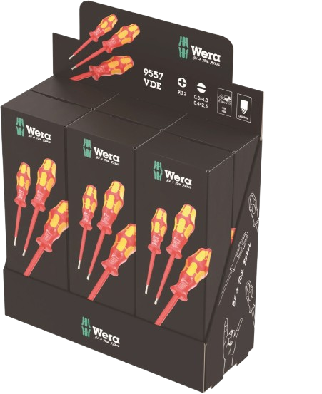 Pack 6 Juegos de 3 destornilladores VDE Wera Referencia 05136061001