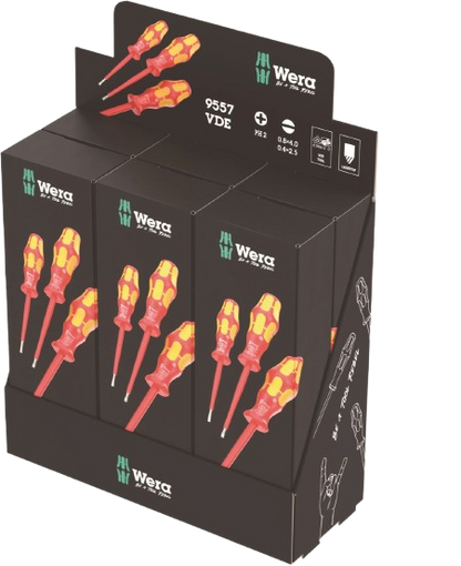 Pack 6 Juegos de 3 destornilladores VDE Wera Referencia 05136061001